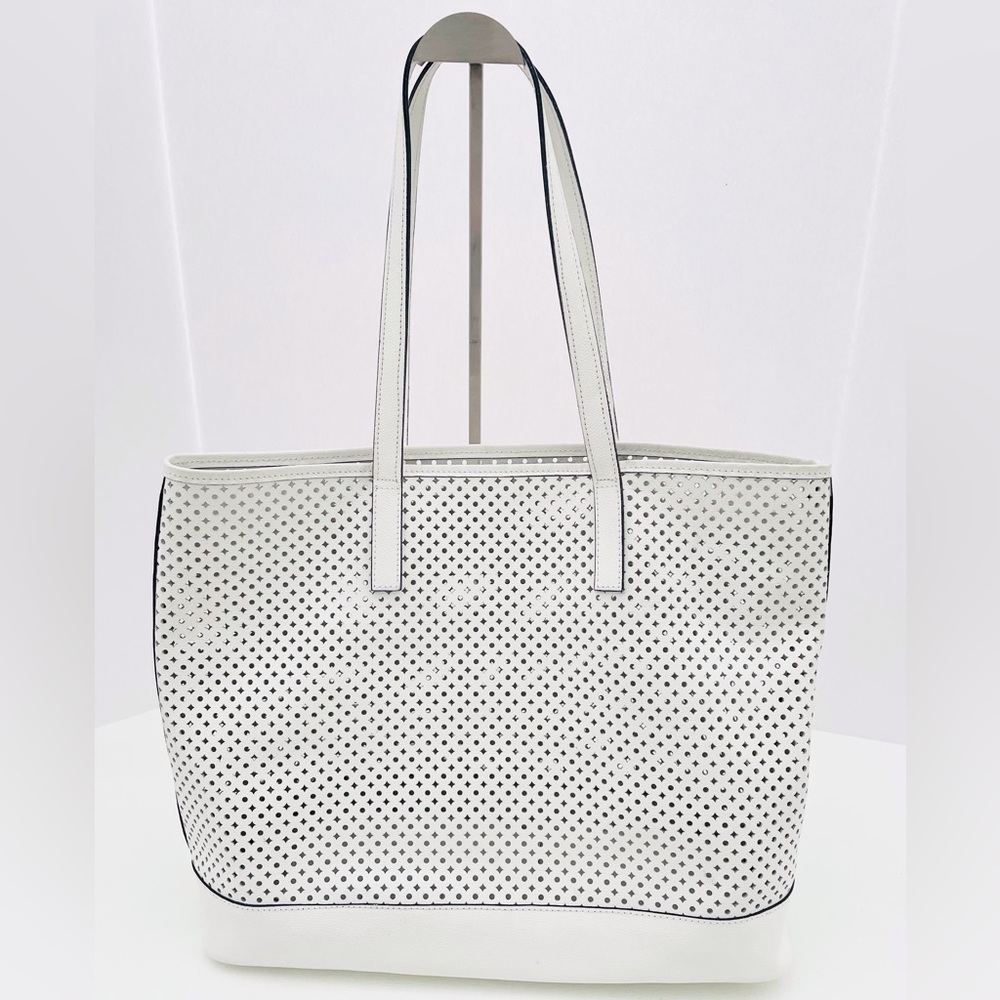 INNUENDO PERFORATED SAFFIANO LEATHER BAG